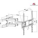 Maclean TV kinnitus MC-760, 26-55'', 30kg, VESA 100x100, 200x200, 400x200, 400x400, must, metall