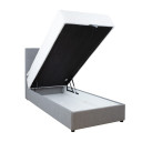 Kontinentālā gulta LEVI 90x200cm, ar matraci, pelēka 78235