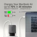 Axagon lādētājs ACU-PQ67 67W, 2xUSB-A 30W, USB-C 67W, strāvas adapteris, ātrā uzlāde, aizsardzība pret pārslodzi