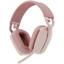Logitech k&otilde;rvaklapid ZONE VIBE 100/981-001224 traadita, Bluetooth, 30 m, 18 h k&otilde;neaeg, 2 mikrofoni, roosa