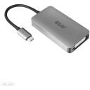 Club3D adapteris CAC-1510 USB-C į DVI-D 1, HDCP ON, 3840 x 2160, 30Hz, 0.24 m, sidabrinis
