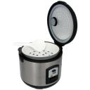 Mesko Riisipott MS 6411, 1000 W, 1.5 L, Must/Roostevaba teras, Soojuse hoidmise funktsioon, Eemaldatav kauss, Lusikas kaasas
