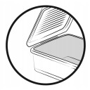 Karp kaanega Leonie Keeeper 0611157002 28.5x18.5x16cm 5.4L läbipaistev