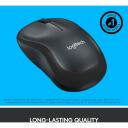Logitech USB optinė pelė M220 SILENT 910-004878, 1000 DPI, 10m belaidis, 3 mygtukai, AA baterija