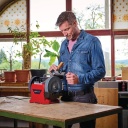 Mitrais slīpmašīna TC-WG 200, EINHELL, 4418008, 200 mm diska diametrs, 4 gumijas kājas, iekļauts ādas slīpēšanas disks