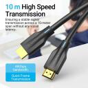 Vention HDMI кабель 2M AANBH 8K@60Hz, 48 Гбит/с, 3D, HDR, OFC, черный