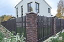 Профилированные металлические штакеты Polo PMx2 RAL7016 (матовый cерый антрацит) POLO_PMx2_RAL7016
