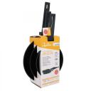Jata pannide komplekt HSAR2403, 3 panni, 18-22-26 cm, alumiinium, mittenematu kattega, sobib elektrilistele, gaasi-