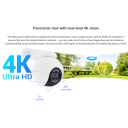 Ezviz H80x CS-H80-8MP-2MP-4mm Ārtelpu Viedā IP65 Dubultā Objektīva 8MP+2MP 4K Kamera Pagrieziena & Slīpuma 360° Balta