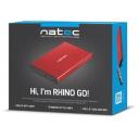 Natec HDD cietā diska korpuss NKZ-1279, 2.5", 6 Gbit/s, 4 TB, 1 diska atbalsts, 9.5 mm augstums, USB 3.0, sarkans