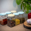 150 ml klaaspurk Four Corners, kaas fi 53 - 6 tk BROWIN 132155, 5.7x5.7x9.6 cm