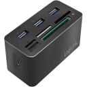 Logilink Mini-doks CR0046, 3x USB 3.0 Type-A, SD, microSD, M2, MS, CF, 5 Gbit/s, Plug-and-play