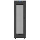 Lanberg Rack kapp 19" vabalt seisev 42U/600x1000, FF01-6042-23BL, RAL 9004, 106kg, 6 jahutusventilaatorit, perforeritud esik&uuml;lg