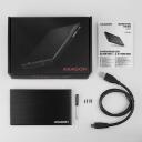 Axagon HDD korpus EE25-XA6 USB 3.2 Gen 1, 2.5", must, 0.64 m kaabel, 0.075 kg