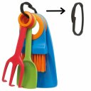 Smilšu instrumentu komplekts 4in1, FISKARS, 1062472, sarkans/zaļš/zils, 4 daļas