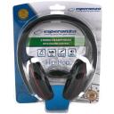 Esperanza Austiņas EH121, EH121, 5m, 32&Omega;, 105dB, 20Hz-20kHz, stereo, regulējams skaļums, mīksti ausu spilventiņi