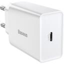 Baseus Speed Mini Ātrā Lādētājs CCFS-SN02, 100-240V~, 20W, DC 5V-3A, 9V-2.22A, 12V-1.67A