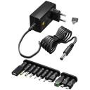 Goobay Strāvas adapteris 65592, 3-12 V, 3.6 W, 1 x DC 5.5 mm, 0.3 A, AC 100-240 V, melns