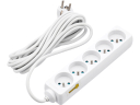 Pagarinātājs ar zemējumu 5 kontaktligzdām, VOREL, 72510, 5 m, 230 V, balts