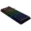 Razer Huntsman Mini 60% klaviatūra RZ03-03390700-R3N1, USB-C, RGB Chroma, Opto-mehāniskā, NORD, Anti-Ghosting, PBT taustiņi