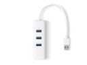 USB 3.0 3-Port Hub ir Gigabit Ethernet Adapter 2 in 1, TP-Link, UE330, 4 USB-A 3.0 prievadai, 1 Gigabit Ethernet prievadas