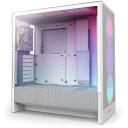 Nzxt Korpus H5 FLOW RGB 2024 CC-H52FW-R1, 3x120mm ventilaatorit, 2x2.5" ja 1x3.5" ketas, 7 laiendusslotti, valge