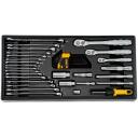 Dewalt Mehāniskā instrumentu komplekts DWMT45341-1 341 gab., 3 organizētas tray, Hromēta, 72 zobu ratchets, 5&deg; loks
