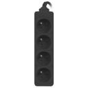 Lanberg pikendus UPS 1,5 m must PS0-04E-0100-IEC-BK, 4 pesa, laste kaitse