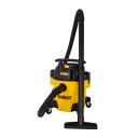 DeWALT AT-DXV20P 20 L сухой/влажный пылесос с баком 1050 W мощность 230 V AC 15 kPa всасывание HEPA фильтр 20 л бак 3 м кабель 2 м шланг насадка-щётка телескопическая труба прочные колёса функция выдува чёрно-жёлтый