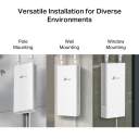 TP-Link TL-MR100-Outdoor 4G LTE v&auml;line Wi-Fi ruuter N300 300 Mbps 2.4 GHz 150 Mbps allalaadimine PoE IP65 Valge