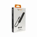 Sbox USB centrmezgls H-404C, 4xUSB A 3.0, 1xUSB C, 5 Gbps, melna krāsa, ABS plastmasa