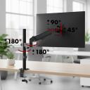 Maclean monitori kinnitus, gaasivedru, 43.2-81.3cm, 2-10kg, must, MC-135, 1 k&auml;si, teras, 75x75mm, 100x100mm