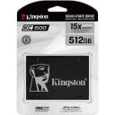 Kingston KC600 SKC600/512G, 512 GB, 2.5", SATA, 550 MB/s, 520 MB/s, 3D NAND tehnoloogia, eDrive