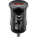 Goobay ātrās uzlādes QC3.0 USB automa&scaron;īnas lādētājs 45162, 18W, 1xUSB 2.0, 12-24V, melns, aizsardzība pret pārslodzi