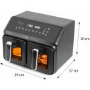 Eldom аэрофритюрница FR210 dualcrisp, 2200 W, 8 л, электронный термостат, 2 независимых ящика