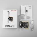 Axagon v&otilde;rgukaart PCEE-GRF 1GBE 1port, PCIe 1.1, 10/100/1000 Mbit/s, Realtek RTL8111, paigaldusraam, toiteadapter