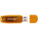 Intenso USB m&auml;lupulk 3502490 64 GB, USB 2.0, Lugemise kiirus 28 MB/s, Kirjutamise kiirus 6.5 MB/s, Oranž