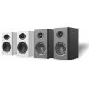 Laudberg XS1W grāmatu plaukta skaļruņi, 80 W, 4 collu zemfrekvences, 1 collu augstfrekvences, Bluetooth 5.3, 255 x 175 x 150 mm