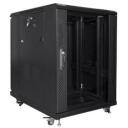 Lanberg rack kapp FF01-6815-12B, 15U, 600x800mm, must, karastatud klaas, 4 ventilaatorit
