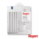 Shower curtain 180x200cm white, polyester 012348 RAYEN