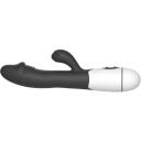 Erolab G-punkta un klitora masieris ZYCD01b, 30 frekvenču, 200 mAh, 2 motori, USB uzlāde, silikons + ABS, melna