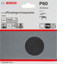 Slīpp.akmenim leņķa slīpm D 125 mm, K 60, 10 gab., Mazām leņķa slīpma&scaron;īnām PRO F355 SLĪPLOKSNE, 2608606755, BOSCH