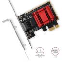 Axagon сетевая карта PCEE-G25 2.5G 1порт, Realtek RTL8125B, PCIe 2.1, 2500 Мбит/с, SP и LP, Plug and Play, поддержка VLAN