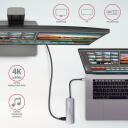 Axagon USB keskjaam HMC-HCR3A, 3x USB 3.2, 1x HDMI, 1x SD, 1x microSD, 20 cm kaabel, alumiiniumkorpus