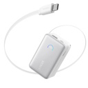 Super kompakts un jaudīgs premium ārējais uzlādes akumulators 10000 mAh 45 W ar USB-C PD un USB-A QC balts A1638H21 Anker