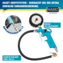 Riepu pumpis, HAZET, 9041-1, ar manometru līdz 12 bar, elastīgs 400 mm &scaron;ļūtene