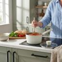 Russell Hobbs Кастрюля RH03866C, 16см, кремовый, алюминий, с крышкой, совместима со всеми типами плит, включая индукционные