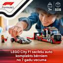 Lego F1 krovininis automobilis 60493, 508 dalių, 3 mini figūrėlės, 7+ metų, autenti&scaron;ka i&scaron;krovimo funkcija