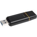 Kingston DataTraveler Exodia DTX/128GB, 128 GB, USB Type-A, USB 3.2 Gen 1, apsauginis dangtelis, raktų pakabukas, juoda/geltona