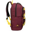 Rivacase Kuprinė 5421BURGUNDYRED, 14L, 13.3", 450g, atspari vandeniui, 2 priekinės ki&scaron;enės, 2 &scaron;oninės ki&scaron;enės